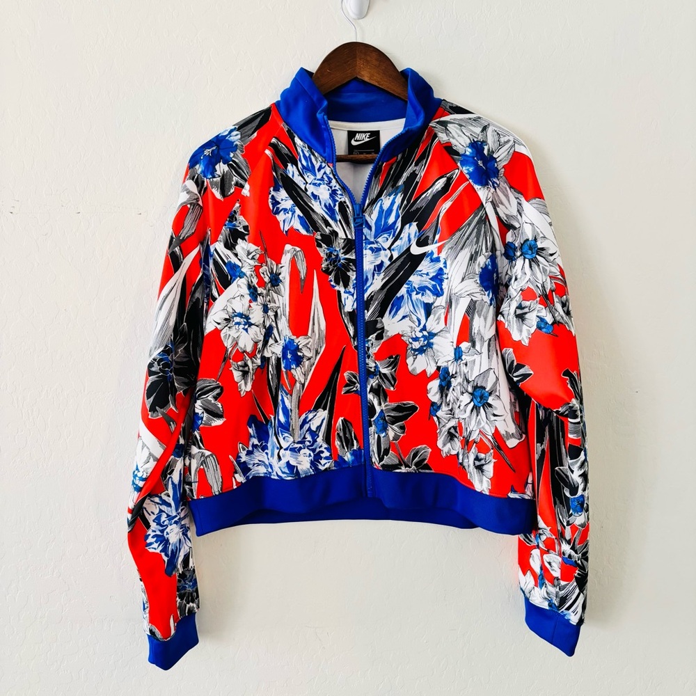 Nike Sportswear Hyper Femme Floral Track jacket Orange Red Blue White XL